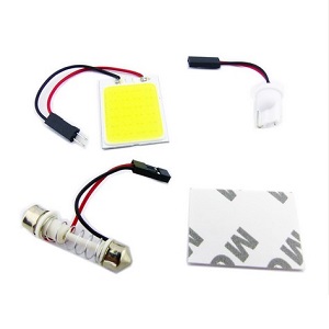 LED COB Tipo Fusible De 24 W/12V Ultra Brillo, Luz Blanca. En Blister, Set X 1.