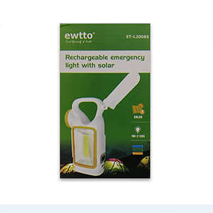 Lampara emergencia solar recargable Ewtto ET-L2008S