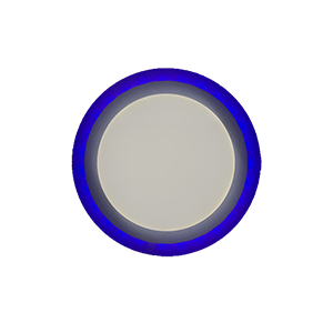 panel embutido redondo 18w luz fria + 6w azul