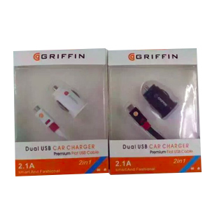 CARGADOR V8 MICRO USB GRIFFIN 5V 2.1A POR AUTO