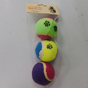Juguete para mascota pelota tenis con huella