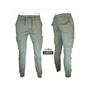 Jogger Cargo Gabardina Hombre