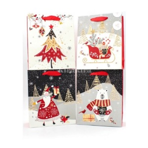 BOLSA DE REGALO NAVIDAD INVIERNO 12PCS