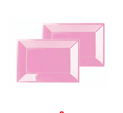 Bandeja rectangular 32x23cm rosada
