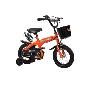 BICICLETA PARA NIÑOS NARANJA CON BOTELLA