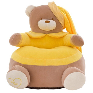 COJIN SOFA SILLON OSO PARA NIÑOS AMARILLO