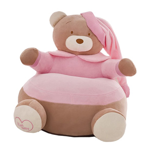 COJIN SOFA SILLON OSO PARA NIÑOS ROSADO